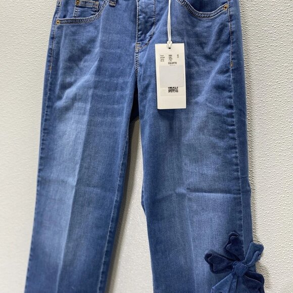 Mac Jeans Women's Culotte Blossom Wide Leg Jeans – Size 34 x 26 – Blue - Picture 11 of 13